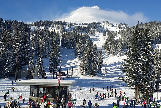 Mt. Hood, OR, view of ski mountain.