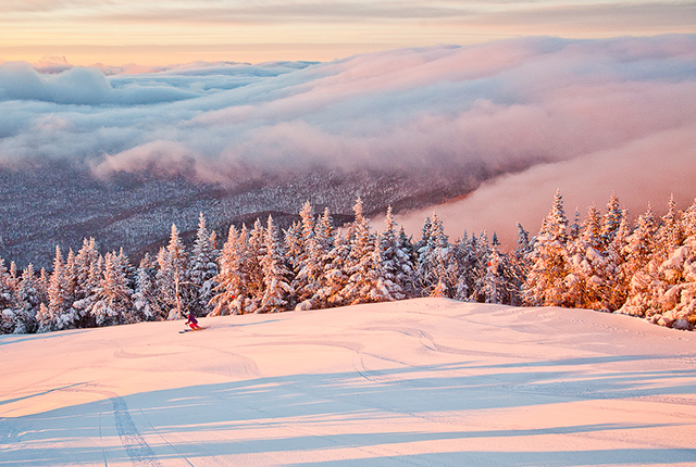 Stowe VT at sunset.