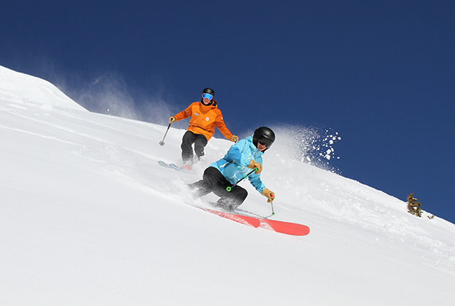 Alta Ski Area, carving turns.