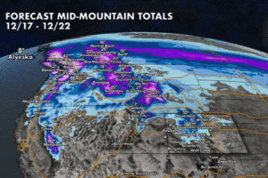 OnTheSnow West Forecast for Third Week of December