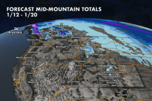 OnTheSnow West Snow Forecast for 1/7/2026