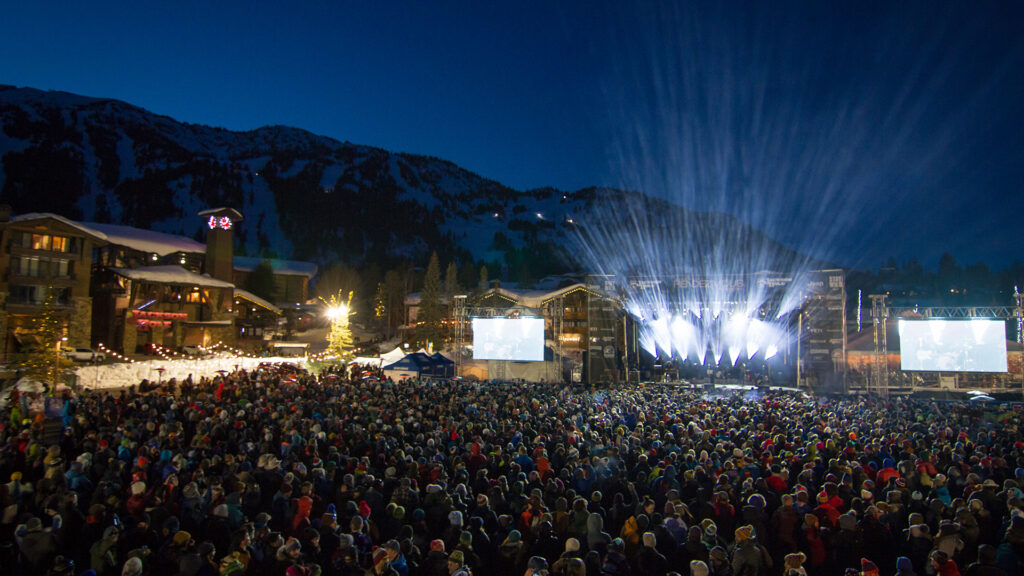 Jackson Hole Mountain Resort's Rendezvous Festival at Night