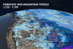 OnTheSnow West Snow Forecast for 1/21/2026