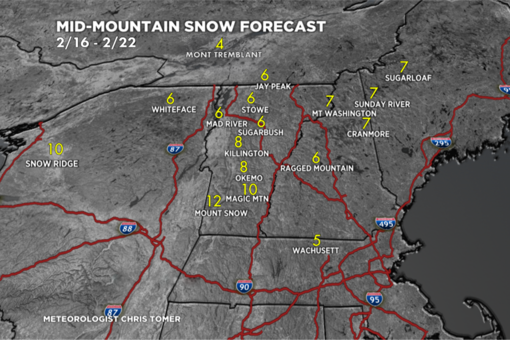 East Snow Forecast for 2/15