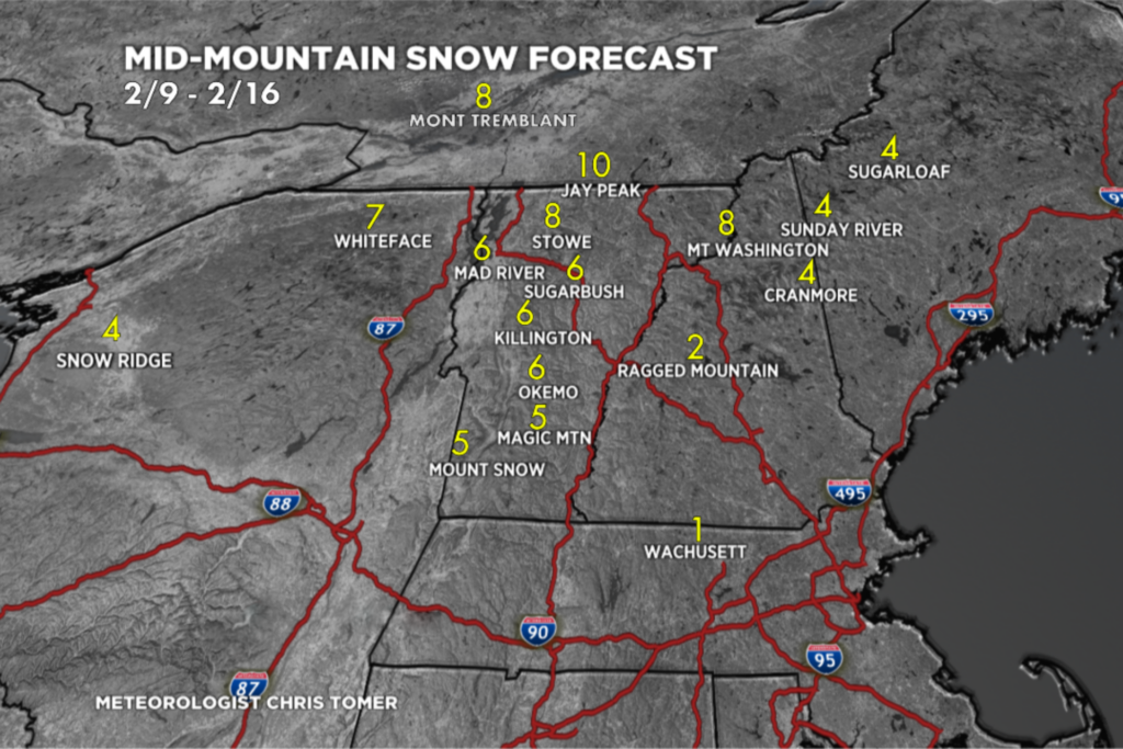 East Snow Forecast for 2/8