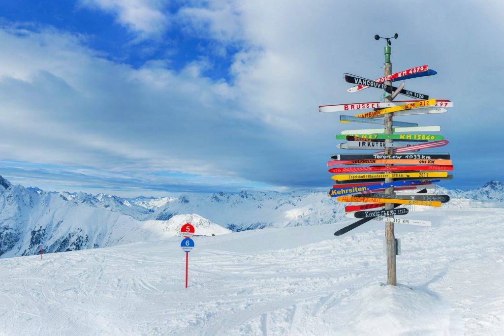 Ski across borders from one country to another